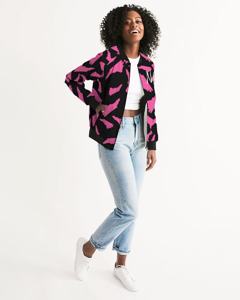 pink camo Women's Bomber Jacket