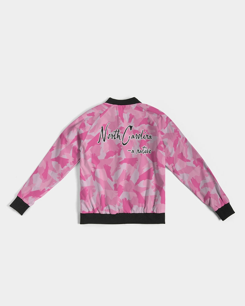 North Carolina pink camo Women's Bomber Jacket