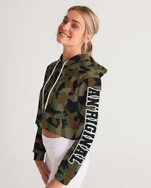 North Carolina An'Riginal Customs camouflage Women's Cropped Hoodie sweatshirt