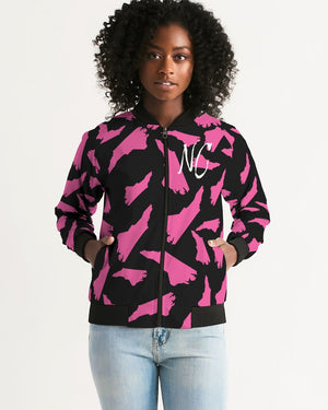 pink camo Women's Bomber Jacket