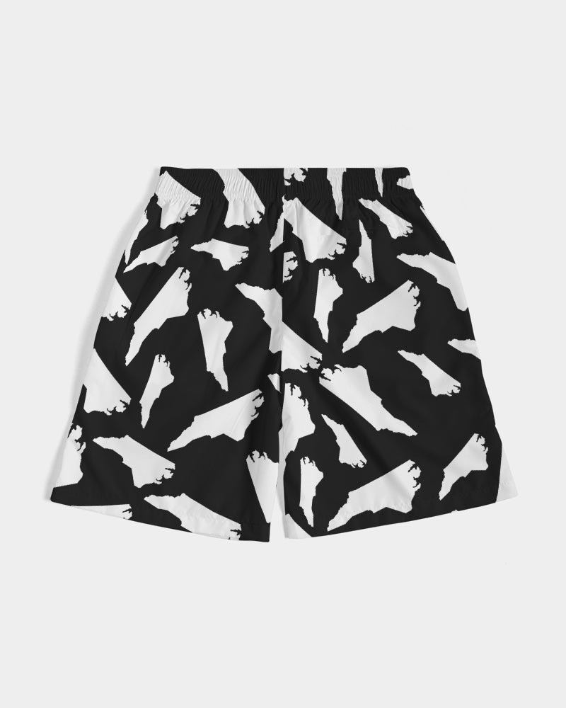 North Carolina mens camouflage Jogger Shorts black and white